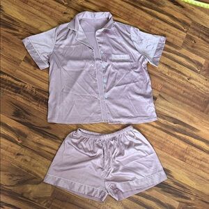 Silky Pink Pajama Set dusty light mauve